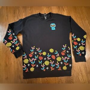 Disney Pixar Coco sugar skulls flowers embroidered XS